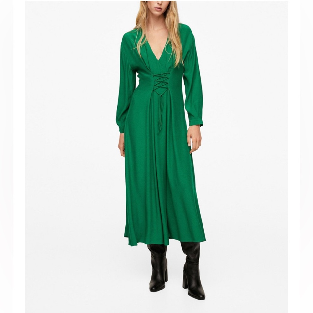 Mango women corset design dress